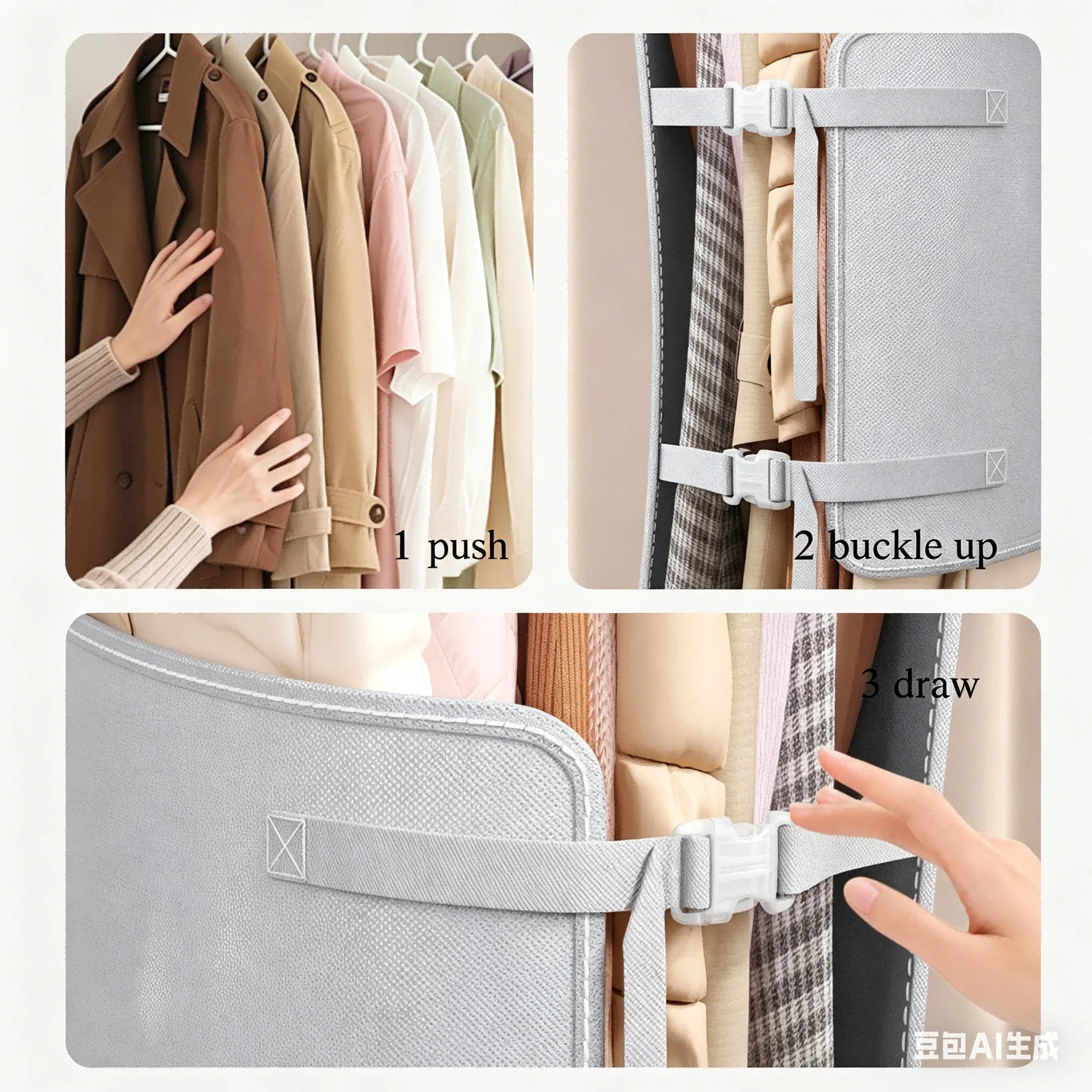 Hanging Closet Compression Bag for Coats and Jackets