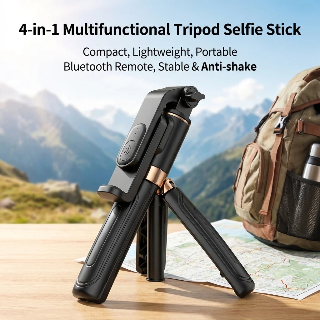 Mini Bluetooth Selfie Stick – Portable Phone Tripod