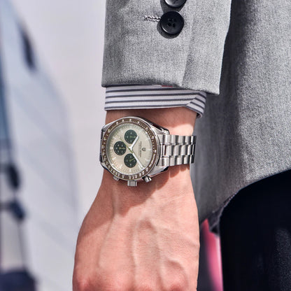 Men’s Vintage Quartz Chronograph Watch With Sapphire