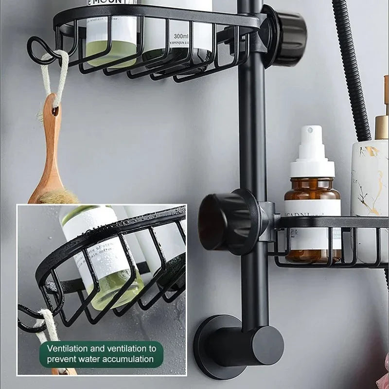 Faucet-Mounted Shower Shelf Bathroom Soap Organizer Rack