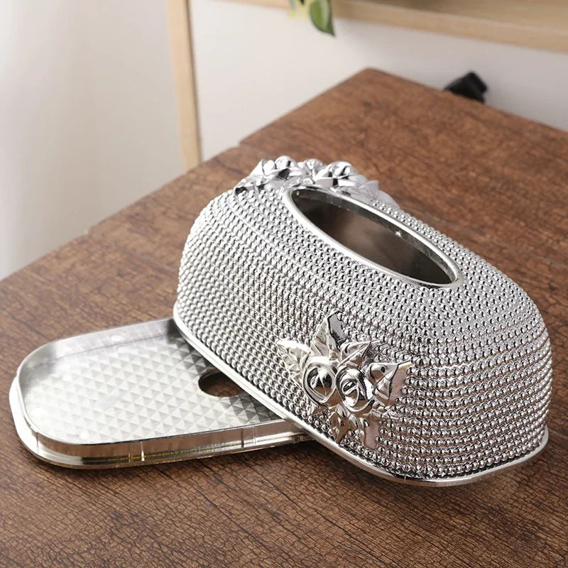Acrylic Tissue Box With Tray For Home, Bar Or Hotel