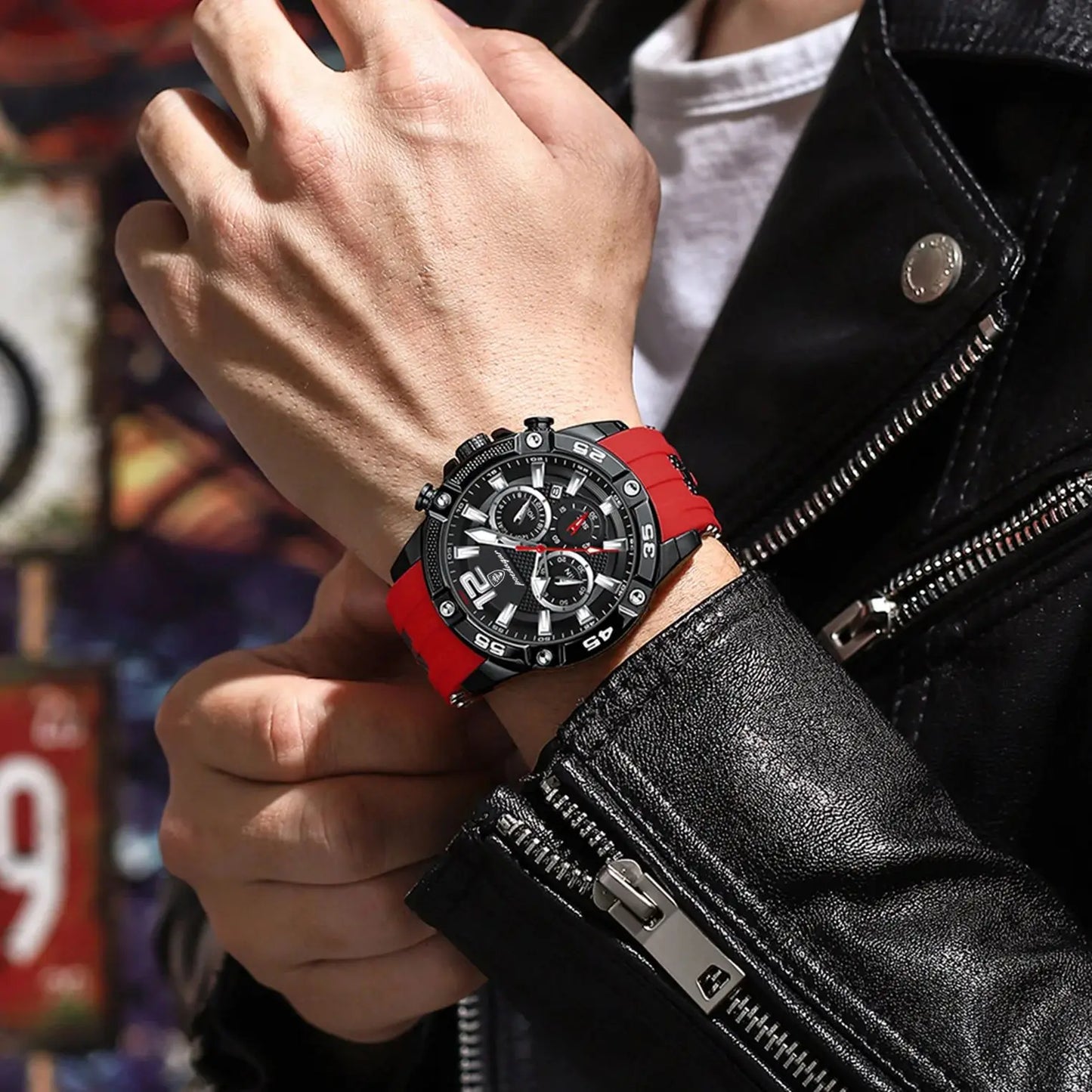 Men’s Chronograph Sports Watch Quartz Waterproof