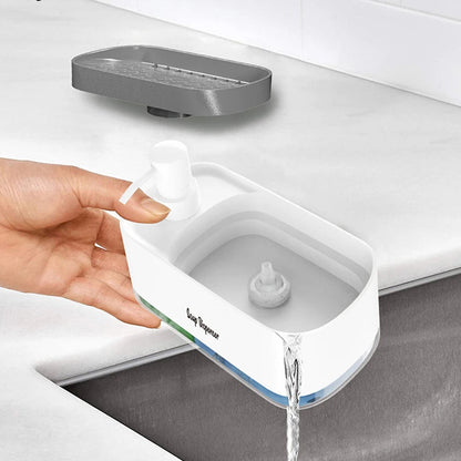 3-in-1 Kitchen Soap Dispenser with Sponge Holder