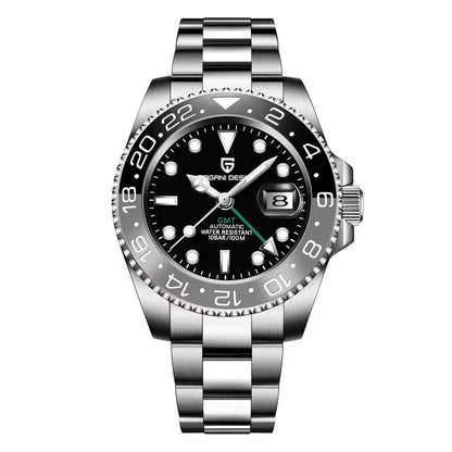 Men's Mechanical GMT Watch Sapphire Crystal 100m