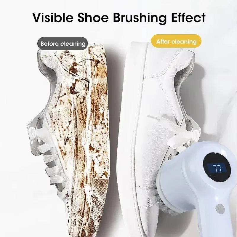 Cordless Electric Spin Scrubber With 5 Brush Heads
