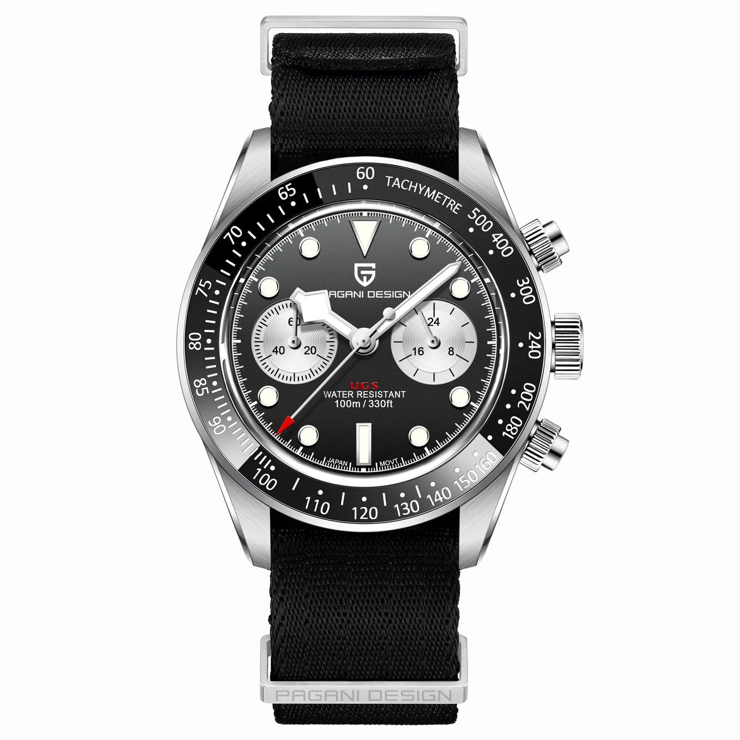 Men’s Panda Dial Quartz Chronograph Watch Sapphire