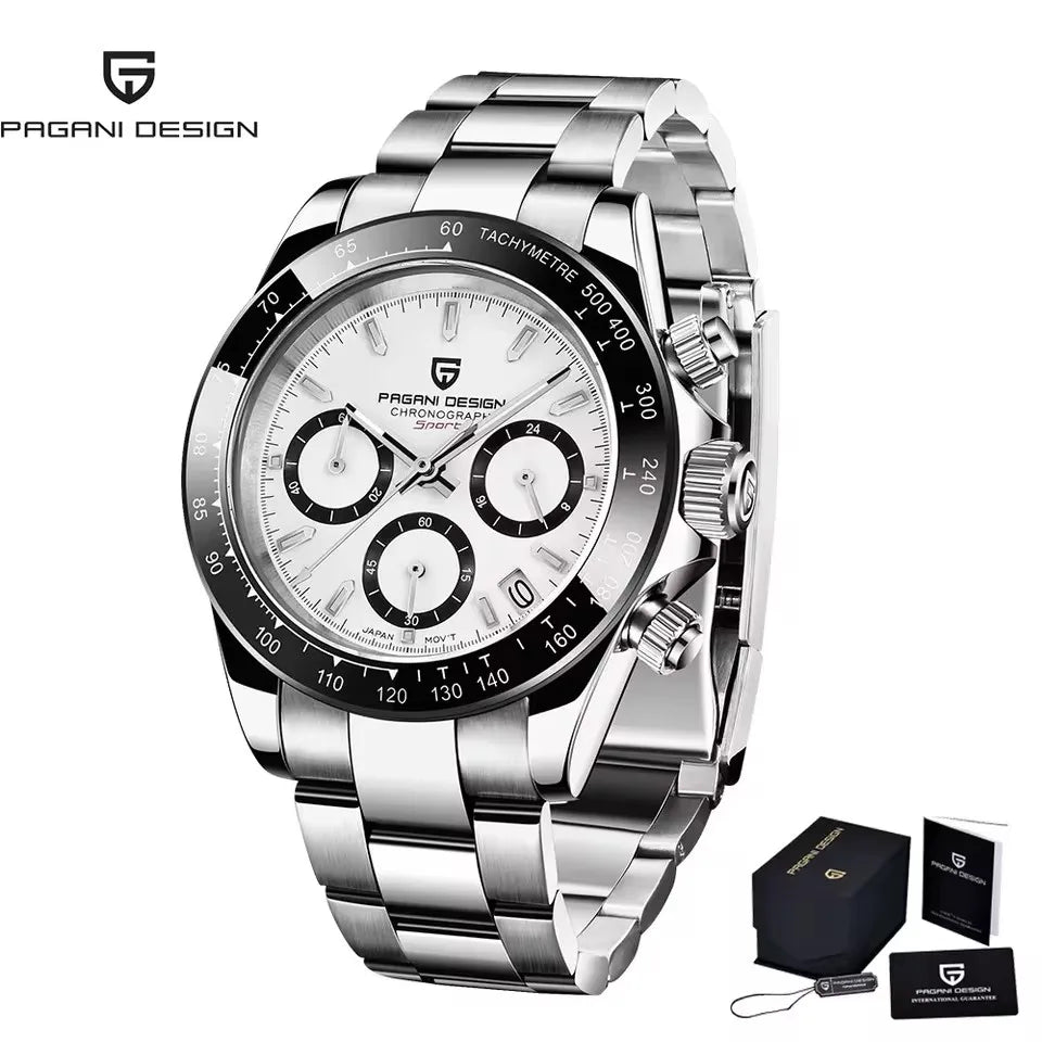 Men’s Sapphire Chronograph Watch With Rubber Strap