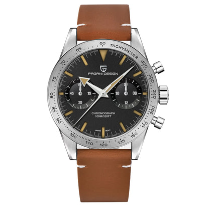 Men’s Retro Chronograph Quartz Watch With Sapphire Glass