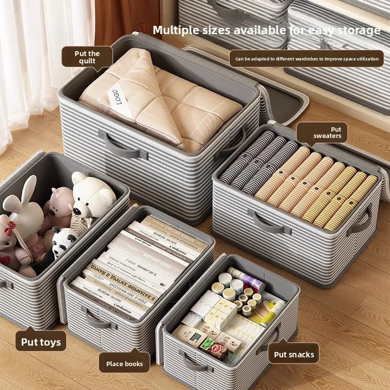 Foldable Lockable Storage Box for Wardrobes and Shelves