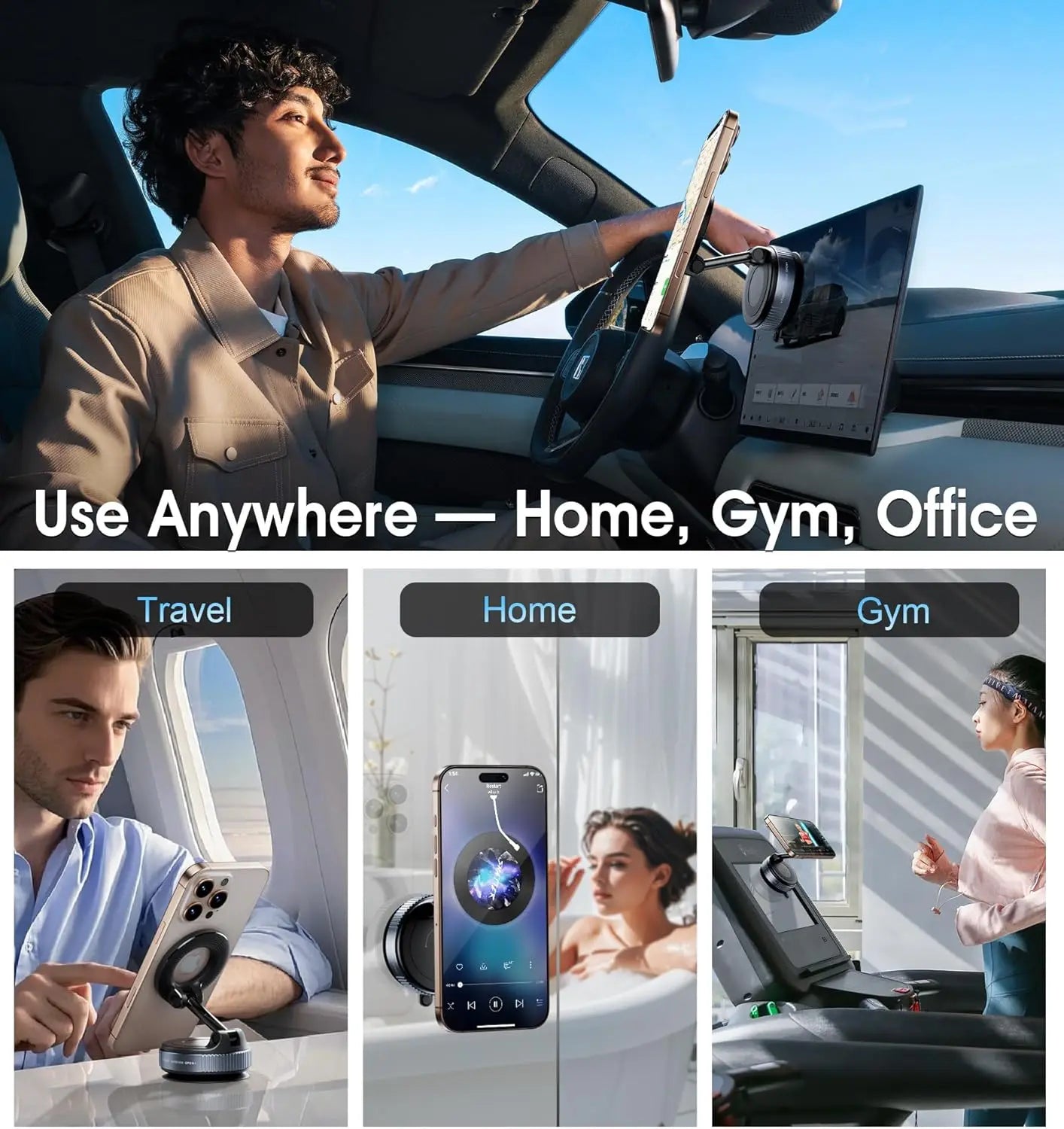 Magnetic Folding Phone Holder With 360° Rotation