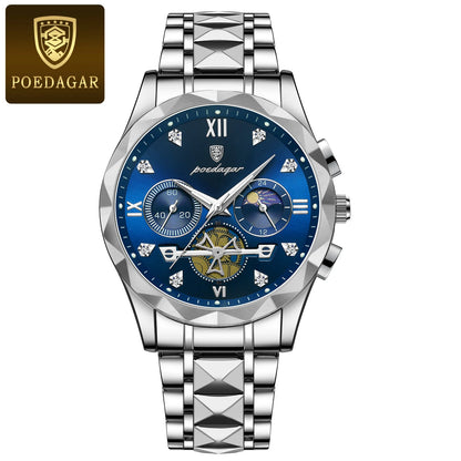 Men’s Stainless Steel Chronograph Watch – Luminous & Waterproof