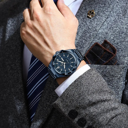 Men’s Stainless Steel Quartz Watch – Luminous & 3Bar