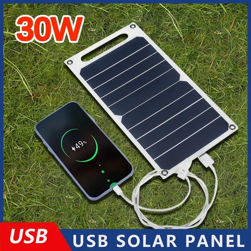30W Solar Phone Charging Solar Panel – Waterproof & Portable