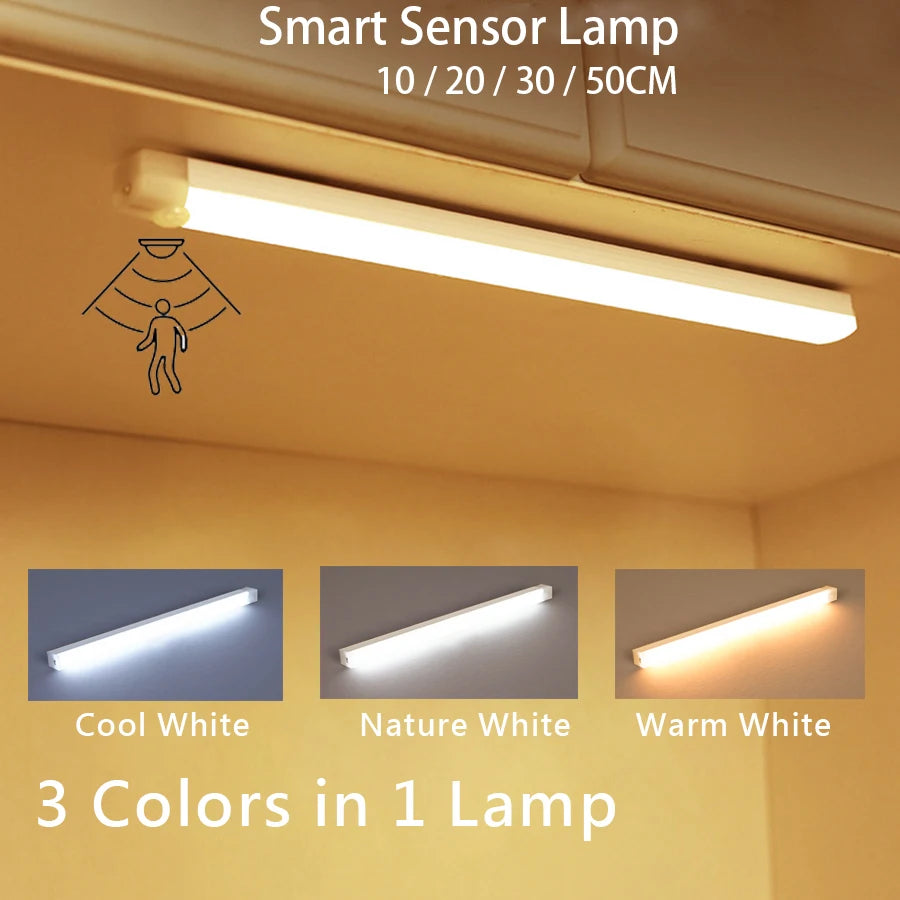 Rechargeable Motion Sensor LED Night Light Strip Bar