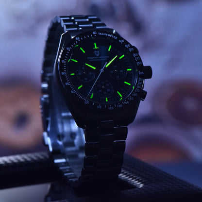 Men's Moon Chronograph Watch Quartz With Sapphire Glass