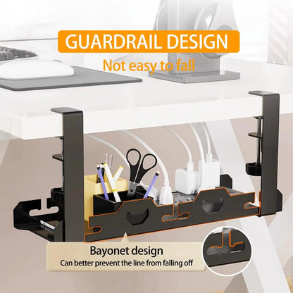 Metal Under Desk Cable Management Tray Storage Rack