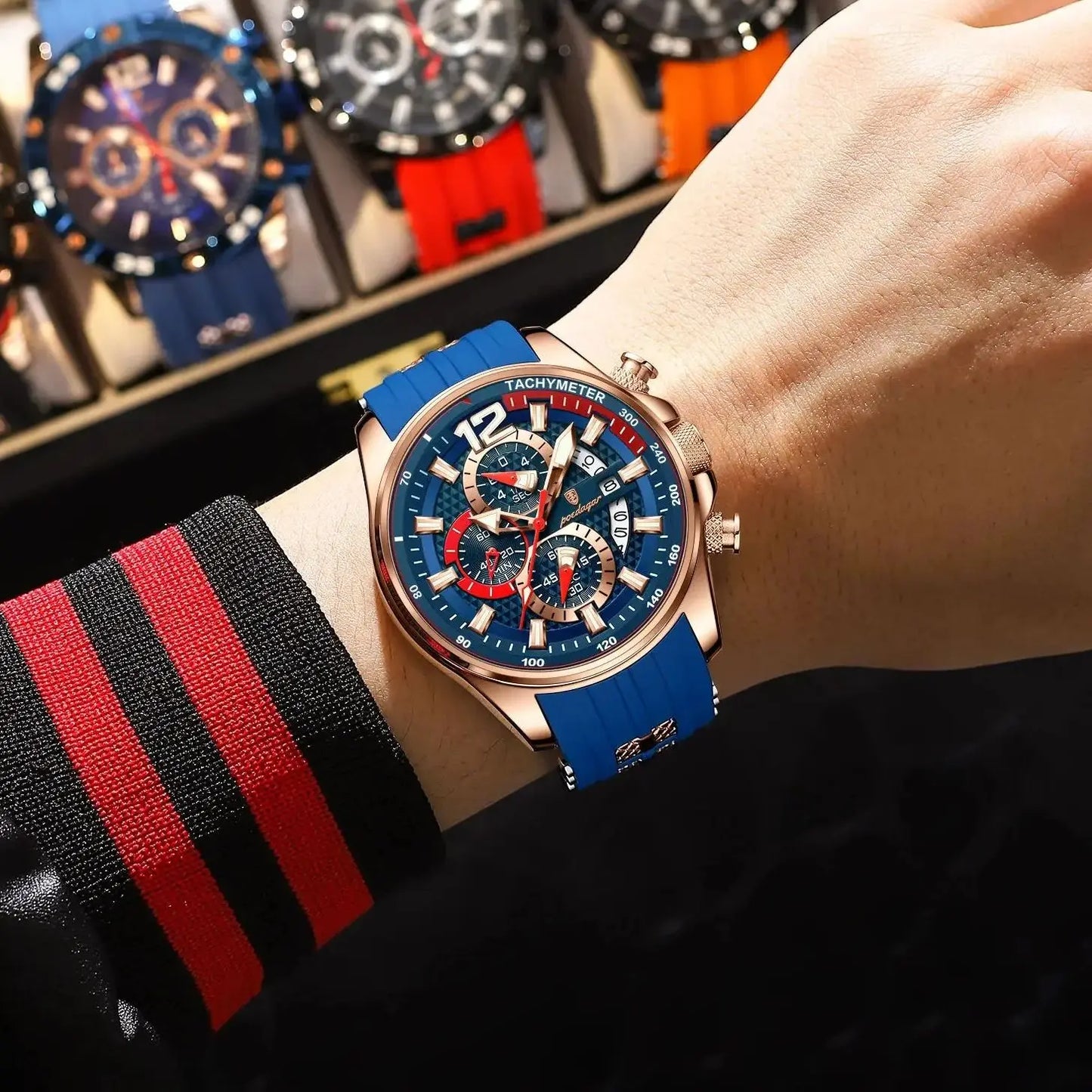 Men’s Chronograph Sports Watch Quartz Waterproof Luminous