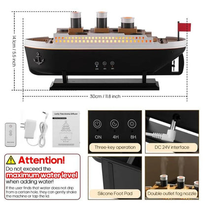 Titanic Ship Ultrasonic Humidifier With Remote Control