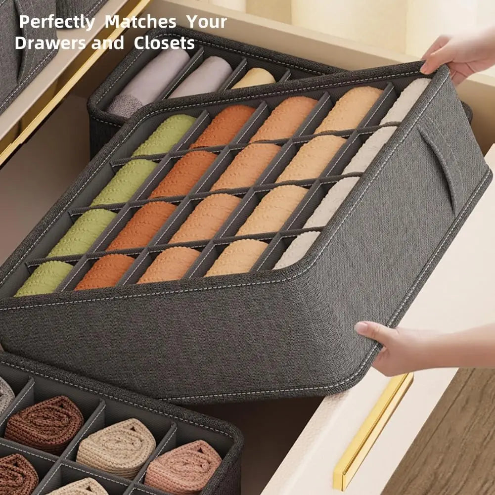 Foldable Fabric Underwear Drawer Organizer Box