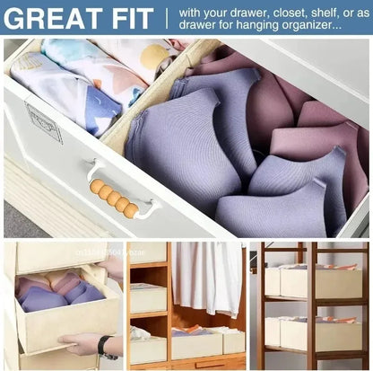 Fabric Drawer Organizer Boxes for Underwear and Socks