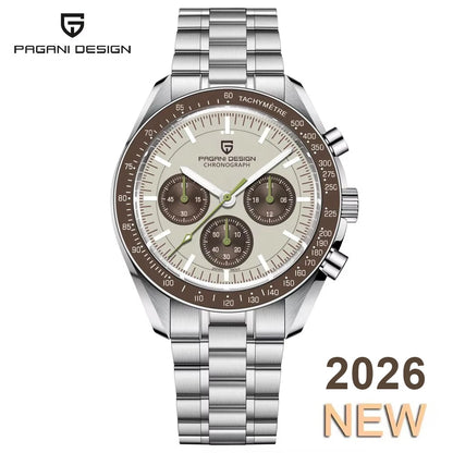 Men's Moon Chronograph Watch Quartz With Sapphire Glass