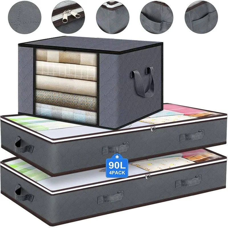 Underbed Non-Woven Storage Bag Clothing Organizer