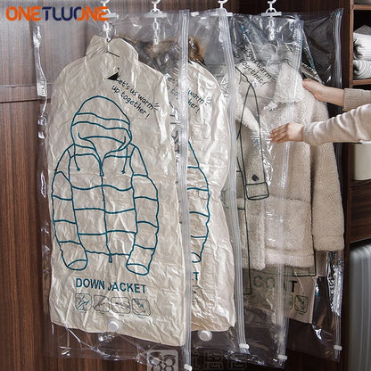 Hanging Vacuum Storage Bags for Clothes – Space-Saving Closet