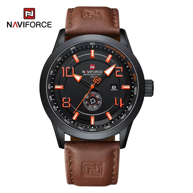 Men’s Sport Quartz Watch With PU Leather Strap