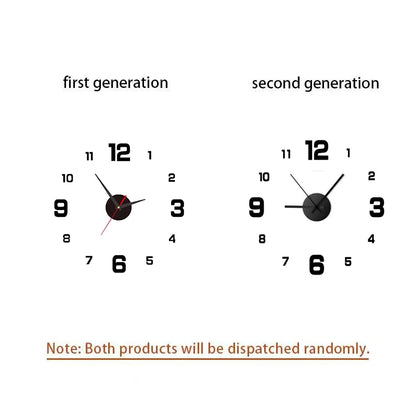 Creative Frameless DIY Wall Clock For Home Décor