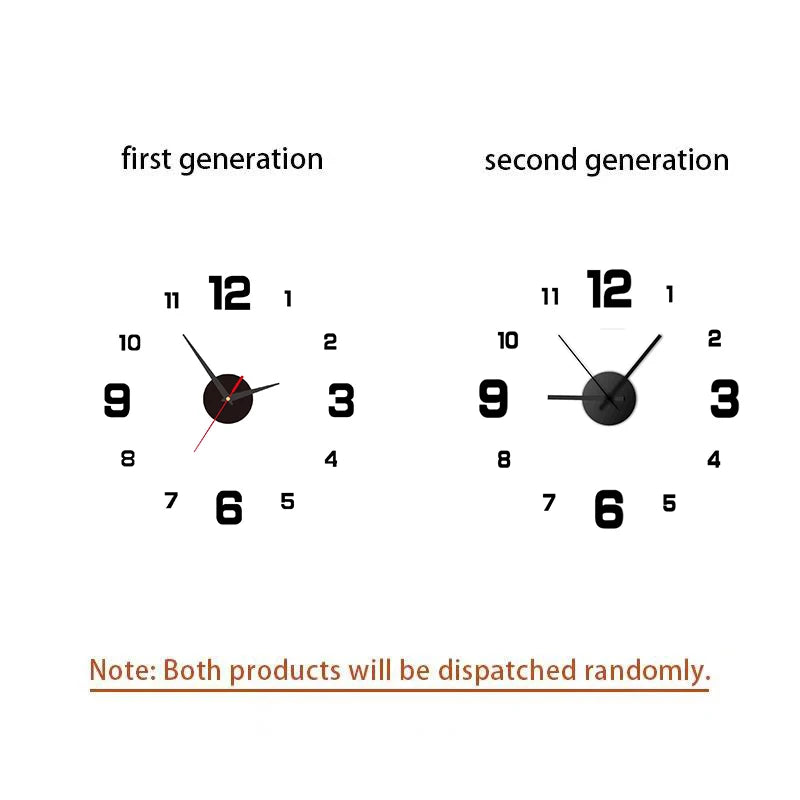 Creative Frameless DIY Wall Clock For Home Décor