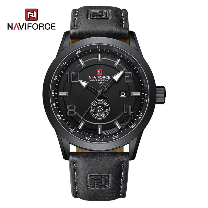 Men’s Sport Quartz Watch With PU Leather Strap