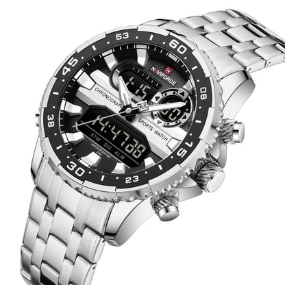 Men’s Analog-Digital Sports Watch Quartz Stainless Steel