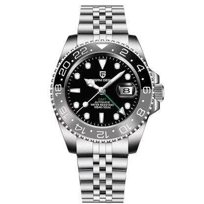 Men's Mechanical GMT Watch Sapphire Crystal 100m