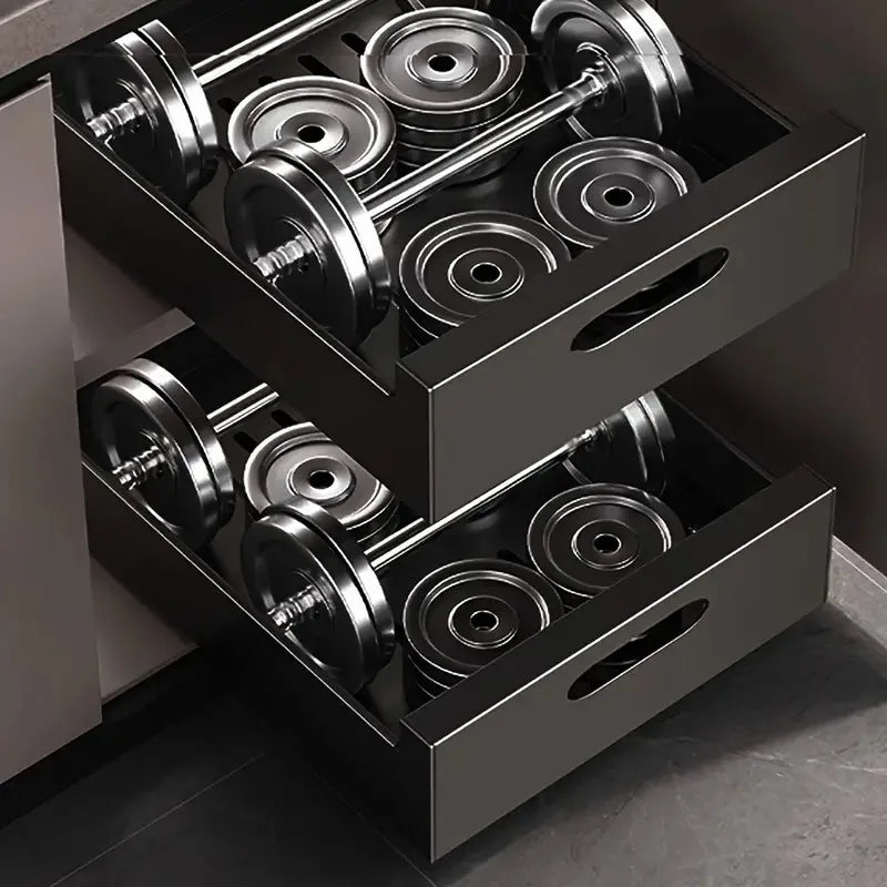 Pull-Out Kitchen Cabinet Organizer Shelf With Sliding Rail