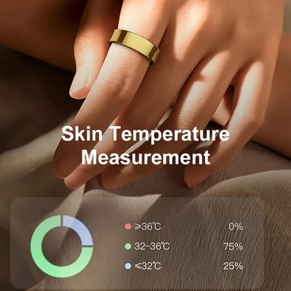 Smart Fitness Ring With Charging Case – Heart & Sleep Monitor