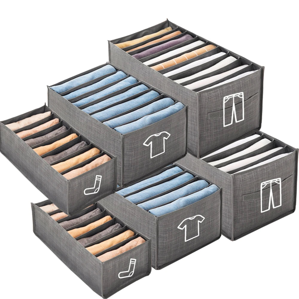 Foldable Closet Clothes Organizer Storage Box With Handles