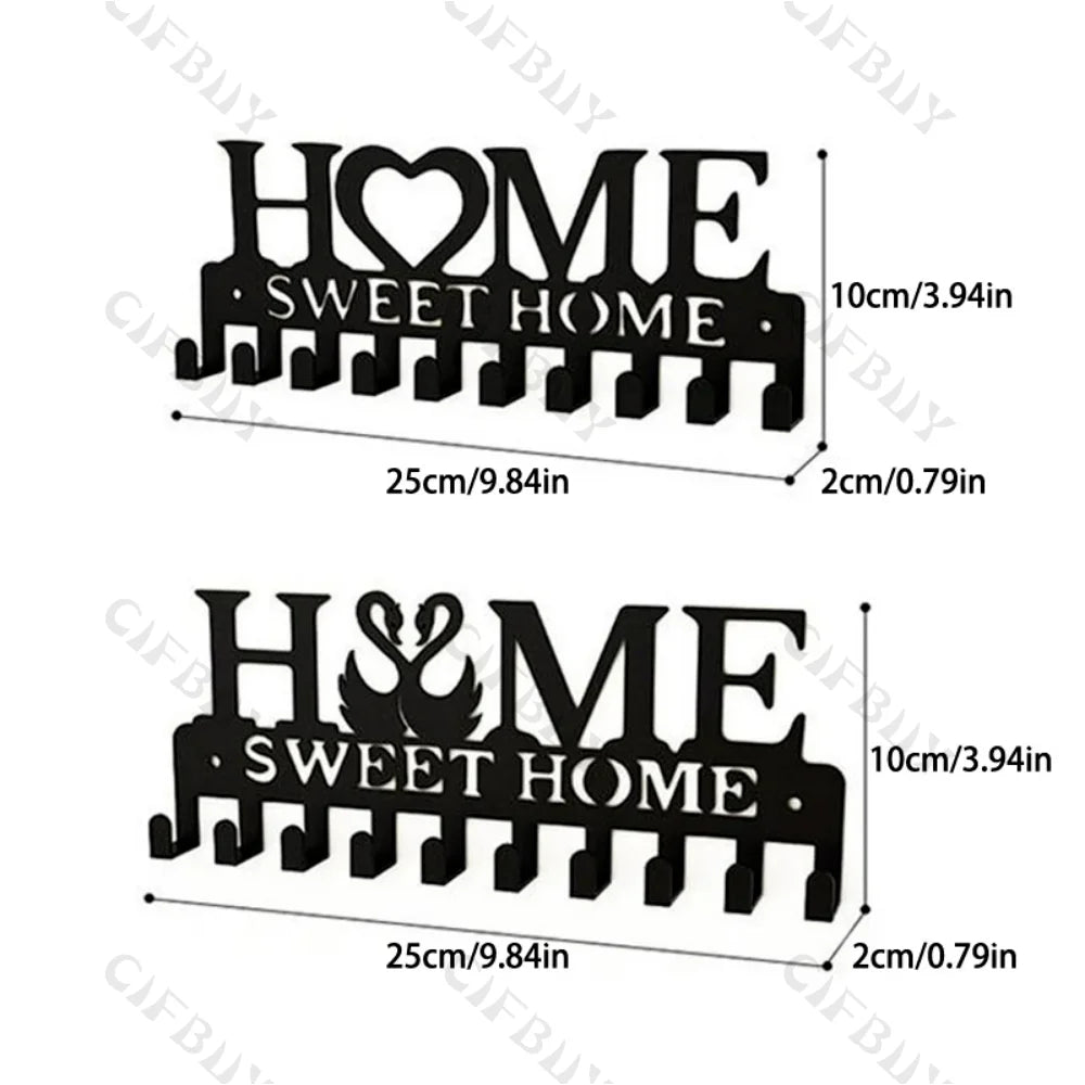 Metal Wall Key Holder Rack – Decorative Wall Hooks