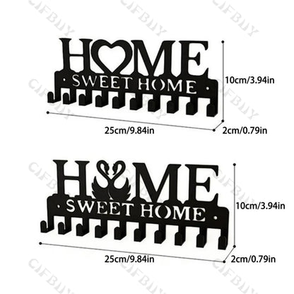 Metal Wall Key Holder Rack – Decorative Wall Hooks