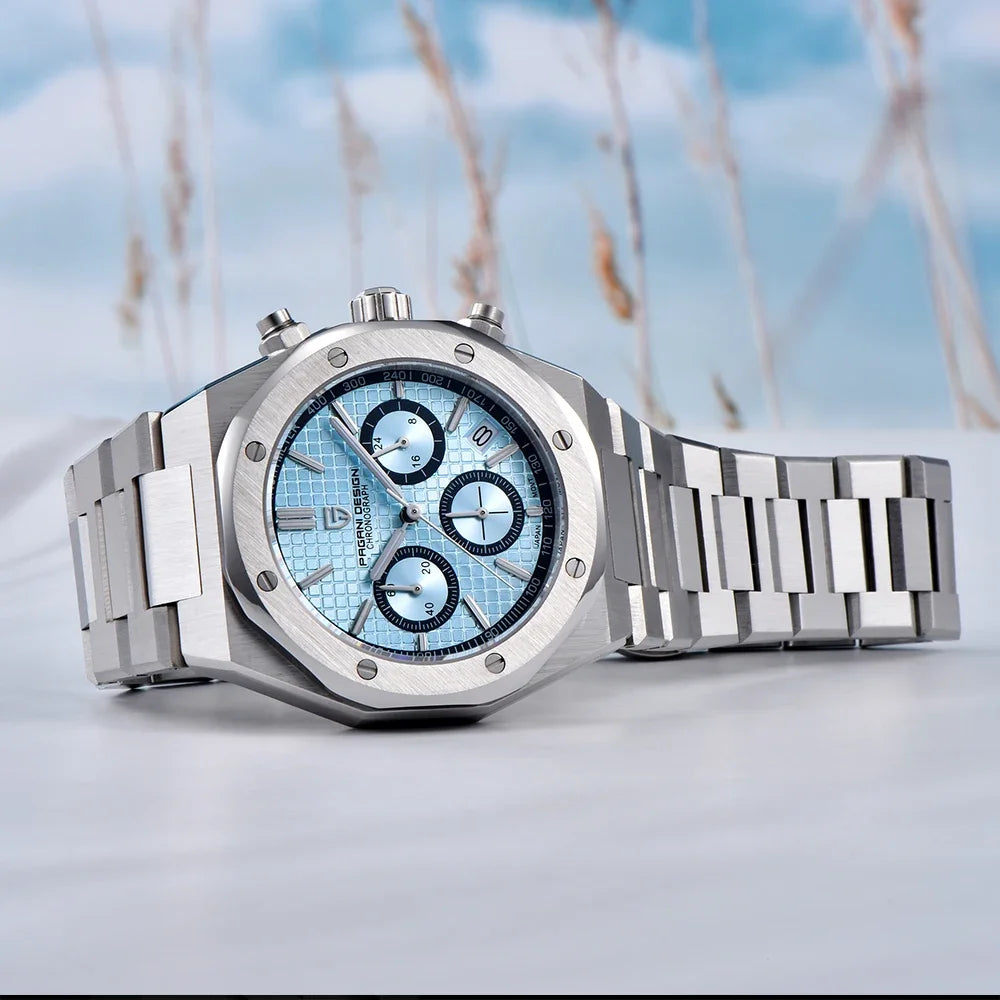 Men’s Quartz Chronograph Watch Sapphire 200M Water Resistant