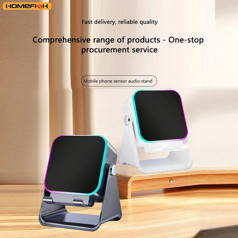 5-in-1 Wireless Induction Speaker Phone Stand with RGB