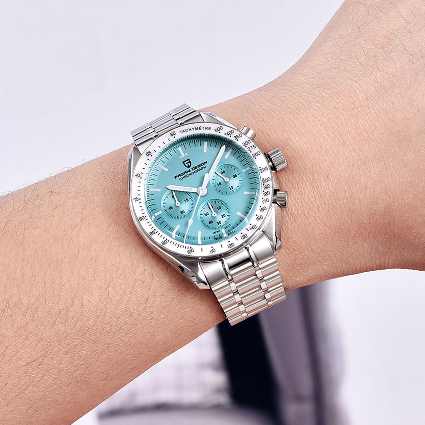 Men’s Moon Chronograph Watch Quartz With Sapphire