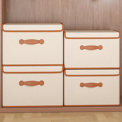 Foldable Clothes Storage Box With Lid For Wardrobes
