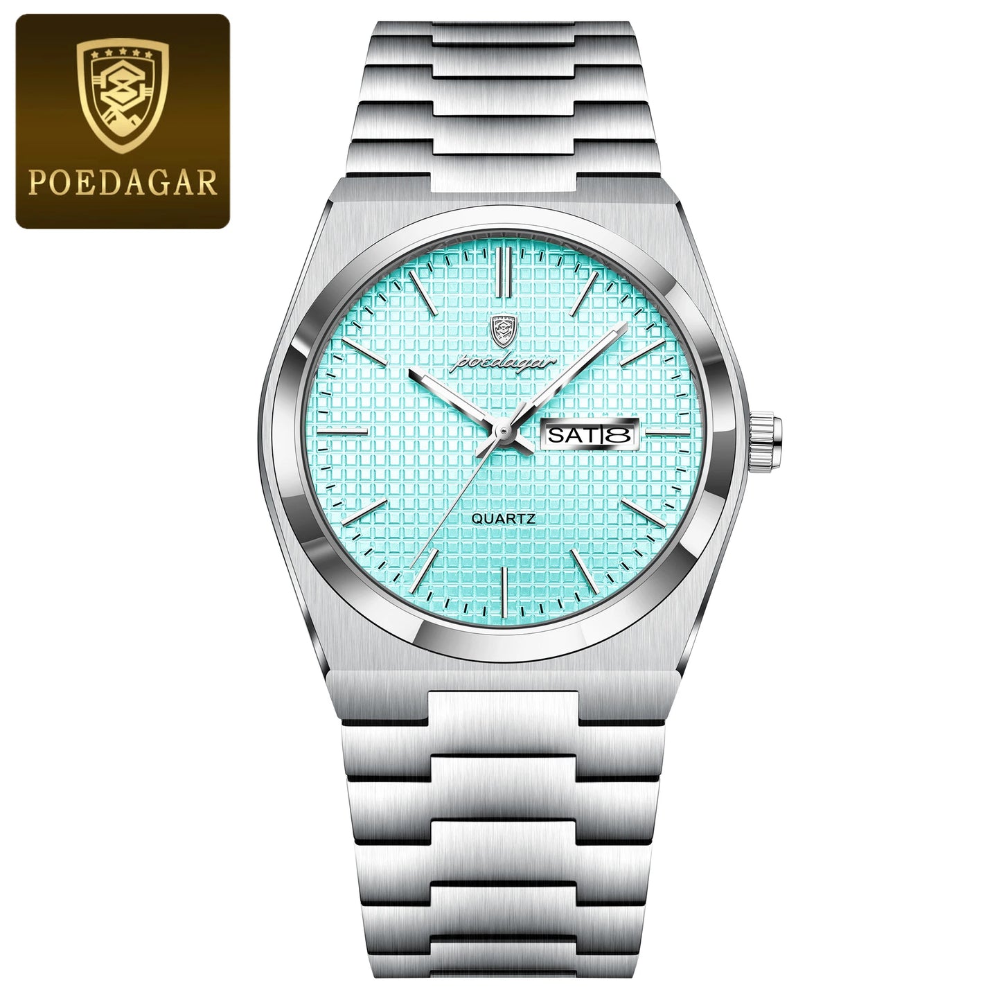 Men’s Stainless Steel Quartz Watch – Luminous, 3Bar