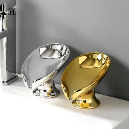 Ceramic Soap Dish With Drain – Elegant Bathroom Holder