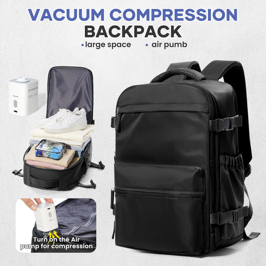 Expandable Vacuum Travel Backpack With Laptop Compartment