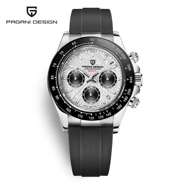 Men’s Sapphire Chronograph Watch With Rubber Strap