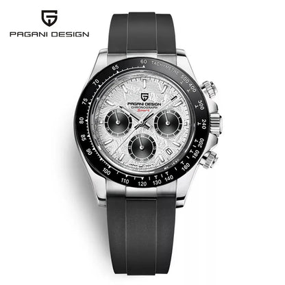 Men’s Sapphire Chronograph Watch With Rubber Strap