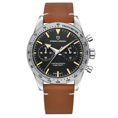 Men’s Retro Chronograph Quartz Watch With Sapphire Glass