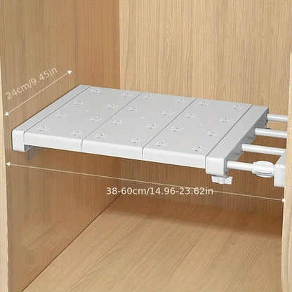 Expandable Punch-Free Wardrobe Shelf Divider Organizer