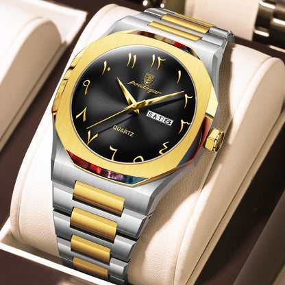 Men's Military Quartz Watch Stainless Steel Waterproof